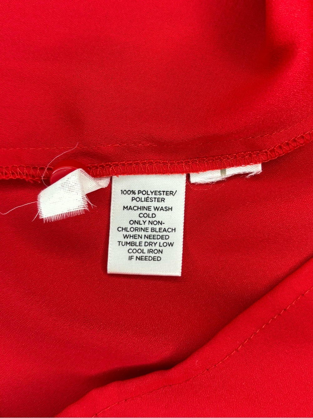 LOFT Red Long Sleeve Tie Back Blouse - Picture 5 of 5